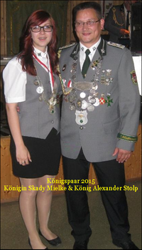 K&ouml;nigspaar 2015 Skady Mielke &amp; Alexander Stolp